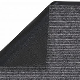 Коврик придверный 80х120см СЕРЫЙ влаго-грязезащитный, 450гр/м2, ребристый, PRIMILA EX, 701025