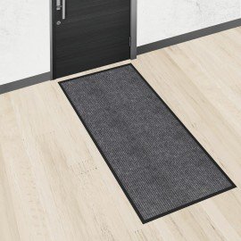 Коврик придверный 90х150см СЕРЫЙ влаго-грязезащитный, 450гр/м2, ребристый, PRIMILA EX, 701026
