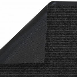 Коврик придверный 40х60см ЧЕРНЫЙ влаго-грязезащитный, 450гр/м2, ребристый, PRIMILA EX, 701027