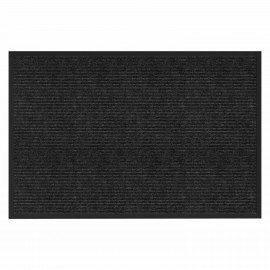 Коврик придверный 60х90см ЧЕРНЫЙ влаго-грязезащитный, 450гр/м2, ребристый, PRIMILA EX, 701029