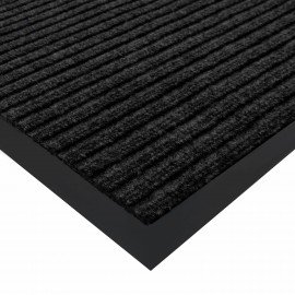 Коврик придверный 60х90см ЧЕРНЫЙ влаго-грязезащитный, 450гр/м2, ребристый, PRIMILA EX, 701029
