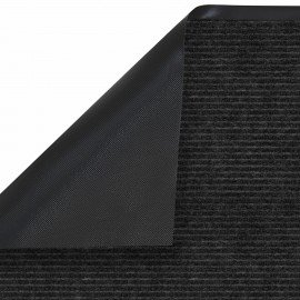 Коврик придверный 80х120см ЧЕРНЫЙ влаго-грязезащитный, 450гр/м2, ребристый, PRIMILA E, 701030