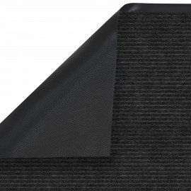 Коврик придверный 90х150см ЧЕРНЫЙ влаго-грязезащитный, 450гр/м2, ребристый, PRIMILA E, 701031