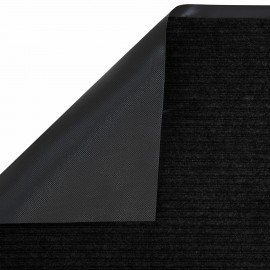 Коврик придверный 80х120см ЧЕРНЫЙ влаго-грязезащитный, 430гр/м2, ребристый, ЛЮБАША СТ, 701036