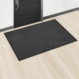 Коврик придверный 80х120см СЕРЫЙ влаго-грязезащитный, 430гр/м2, ребристый, ЛЮБАША СТА, 701037