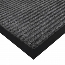 Коврик придверный 80х120см СЕРЫЙ влаго-грязезащитный, 430гр/м2, ребристый, ЛЮБАША СТА, 701037