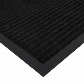 Коврик придверный 90х150см ЧЕРНЫЙ влаго-грязезащитный, 430гр/м2, ребристый, ЛЮБАША СТ, 701038