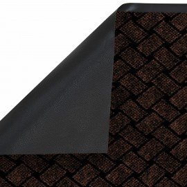 Коврик придверный 60х90см КОРИЧНЕВЫЙ влаго-грязезащитный, 450гр/м2, плетение, PRIMILA, 701049