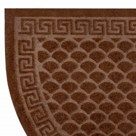 Коврик придверный 60х90см ВЕНГЕ грязезащитный 430гр/м2, ПОЛУКРУГ, фактурный ЧЕШУЙКИ,, 701053