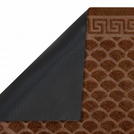 Коврик придверный 60х90см ВЕНГЕ грязезащитный 430гр/м2, ПОЛУКРУГ, фактурный ЧЕШУЙКИ,, 701053