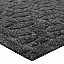 Коврик придверный 60х90см СЕРЫЙ грязезащитный, 430гр/м2, фактурный рисунок WELCOME, Л, 701055