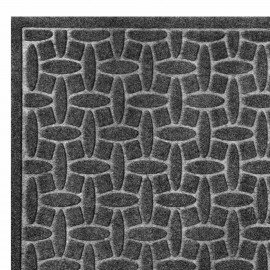 Коврик придверный 60х90см СЕРЫЙ грязезащитный, 430гр/м2, фактурный рисунок WELCOME, Л, 701055