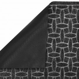 Коврик придверный 60х90см СЕРЫЙ грязезащитный, 430гр/м2, фактурный рисунок WELCOME, Л, 701055