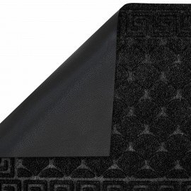 Коврик придверный 40х60см ЧЕРНЫЙ грязезащитный 430гр/м2, фактурный рисунок ЧЕШУЙКИ, Л, 701057