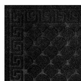 Коврик придверный 40х60см ЧЕРНЫЙ грязезащитный 430гр/м2, фактурный рисунок ЧЕШУЙКИ, Л, 701057
