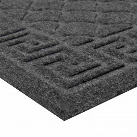 Коврик придверный 40х60см СЕРЫЙ грязезащитный 430гр/м2, фактурный рисунок ЧЕШУЙКИ, ЛЮ, 701058