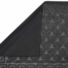 Коврик придверный 40х60см СЕРЫЙ грязезащитный 430гр/м2, фактурный рисунок ЧЕШУЙКИ, ЛЮ, 701058