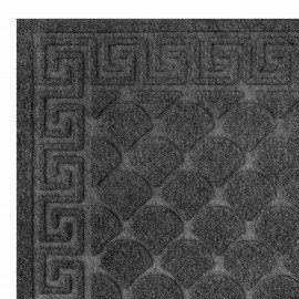 Коврик придверный 40х60см СЕРЫЙ грязезащитный 430гр/м2, фактурный рисунок ЧЕШУЙКИ, ЛЮ, 701058