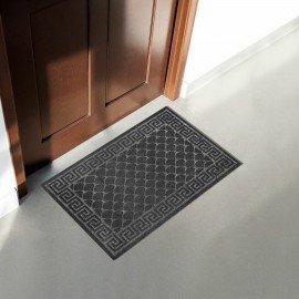 Коврик придверный 60х90см СЕРЫЙ грязезащитный 430гр/м2, фактурный рисунок ЧЕШУЙКИ, ЛЮ, 701061