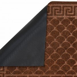 Коврик придверный 60х90см ВЕНГЕ грязезащитный 430гр/м2, фактурный рисунок ЧЕШУЙКИ, ЛЮ, 701062