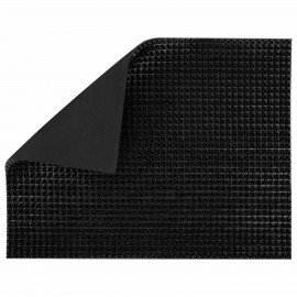 Коврик придверный 45х60см ЧЕРНЫЙ пластиковый грязезащитный, толщина 14мм, "ТРАВКА", P, 701063