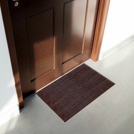 Коврик придверный 45х60см ШОКОЛАД пластиковый грязезащитный толщина 14мм, "ТРАВКА", P, 701064