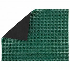 Коврик придверный 45х60см ЗЕЛЕНЫЙ пластиковый грязезащитный, толщина 14мм, "ТРАВКА",, 701065