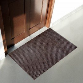 Коврик придверный 60х90см ШОКОЛАД пластиковый грязезащитный толщина 14мм "ТРАВКА", PR, 701067