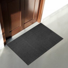 Коврик придверный 60х90см ГРАФИТ пластиковый грязезащитный, толщина 14мм, "ТРАВКА", P, 701068