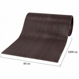 Коврик ДОРОЖКА 0,9х10м "ТРАВКА" ВЕНГЕ пластиковый грязезащитный, щетина 14мм, LAIMA E, 701072