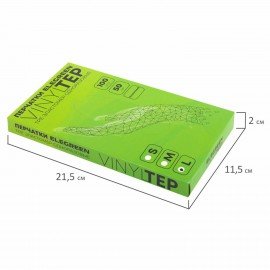 Перчатки одноразовые эластомер TPE, КОМПЛЕКТ 50 пар (100 шт.), L (большие), прозрачные, ELEGREEN, ГППVTЭлП-L