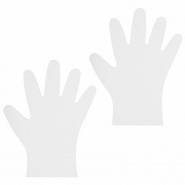 Перчатки одноразовые эластомер TPE, КОМПЛЕКТ 50 пар (100 шт.), L (большие), прозрачные, ELEGREEN, ГППVTЭлП-L