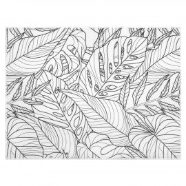 Коврик для сушки посуды из микрофибры, 38х50см, "ТРОПИКИ", 300г/м2, BOOMHOUSE (БумХаус), 701147