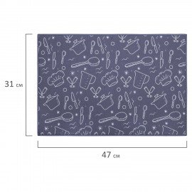 Коврик для сушки посуды из микрофибры, 31х47см, "КУХНЯ", 440г/м2, BOOMHOUSE (БумХаус), 701154
