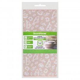 Коврик для сушки посуды из микрофибры, 31х47см, "КОФЕ", 440г/м2, BOOMHOUSE (БумХаус), 701155