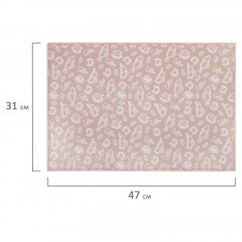 Коврик для сушки посуды из микрофибры, 31х47см, "КОФЕ", 440г/м2, BOOMHOUSE (БумХаус), 701155