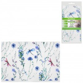 Коврик для сушки посуды из микрофибры, 31х47см, "ЛУГОВЫЕ ЦВЕТЫ", 440г/м2, BOOMHOUSE (БумХаус), 701156