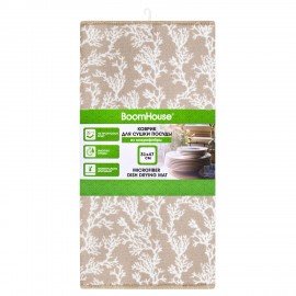 Коврик для сушки посуды из микрофибры, 31х47см, "КОРАЛЛЫ", 440г/м2, BOOMHOUSE (БумХаус), 701158