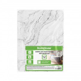 Коврик для сушки посуды NANO 30х40см МРАМОР БЕЛЫЙ влаговпитывающий, нескользящий, BOOMHOUSE (БумХаус), 701161
