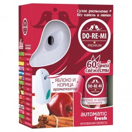 Освежитель воздуха автоматический со сменным баллоном 250мл DO-RE-MI "Яблоко и корица, 5-09.03.111.24