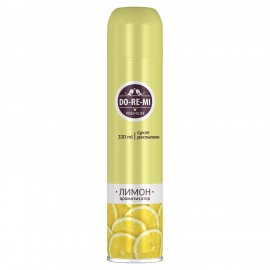 Освежитель воздуха аэрозольный с сухим распылением 330мл DO-RE-MI "Лимон", ш/к 27571, 5-02.03.101.16