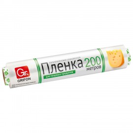 Пленка пищевая ПЭ в упаковке, 29 см х 200 м, 6 мкм, GRIFON, ШК0125, 200-012