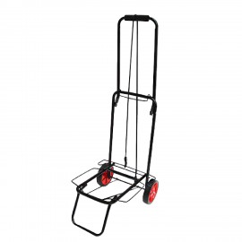 Тележка хозяйственная складная без сумки 98x35x44см черная стальная колеса диаметром 14см BoomHouse (Бумхаус), 701400
