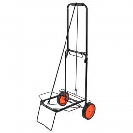 Тележка хозяйственная складная без сумки 98x35x44см черная стальная колеса диаметром 14см BoomHouse (Бумхаус), 701400