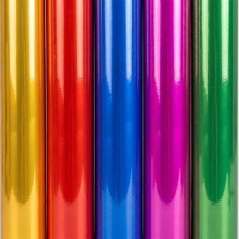 Пленка упаковочная подарочная МЕТАЛЛИК ГЛЯНЦЕВЫЙ (1 шт.) 70х200см, цвет ассорти, ЗОЛОТАЯ СКАЗКА, 701418