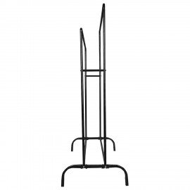 Вешалка для плечиков двухъярусная BOOMHOUSE GR-002 (в1300-1500*ш1100*г550мм), металл, черная, 701436
