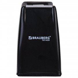 Диспенсер для клейкой ленты ЧЕРНЫЙ (Лента в Подарок!), утяжеленный большой, BRAUBERG, 701459