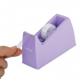 Диспенсер для клейкой ленты ЛАВАНДОВЫЙ (Лента в Подарок!), утяжеленный большой, BRAUBERG, 701460