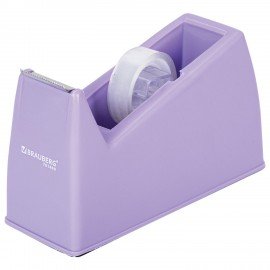 Диспенсер для клейкой ленты ЛАВАНДОВЫЙ (Лента в Подарок!), утяжеленный большой, BRAUBERG, 701460