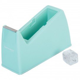 Диспенсер для клейкой ленты МЯТНЫЙ (Лента в Подарок!), утяжеленный большой, BRAUBERG, 701461